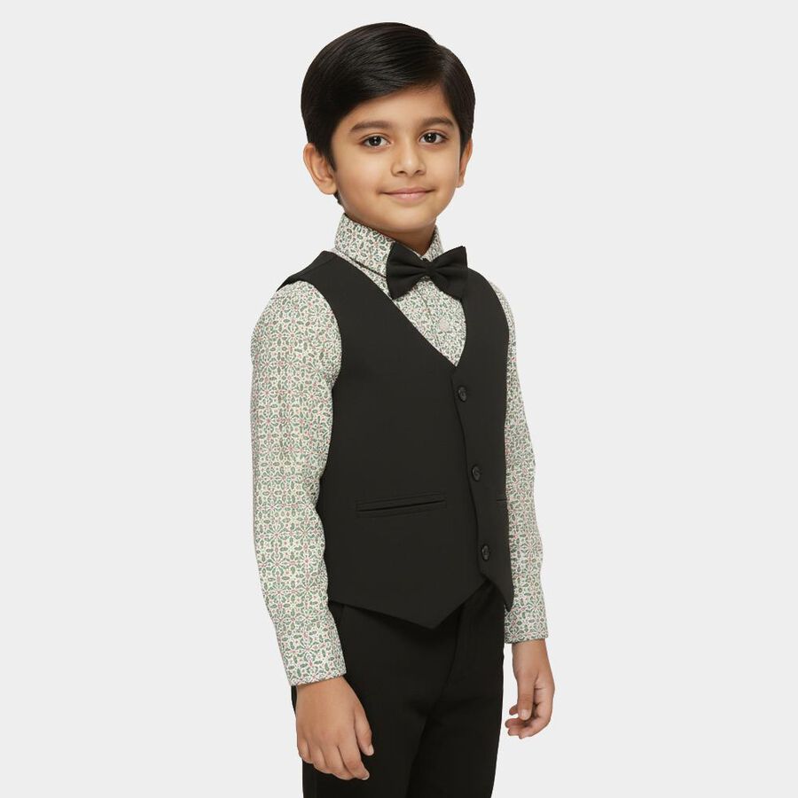 Boys Light Green Cotton Classic Collar Casual Shirt, Light Green, large image number null