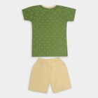 Boys' 100% Cotton Knit Baba Suit, ओलिव, small image number null