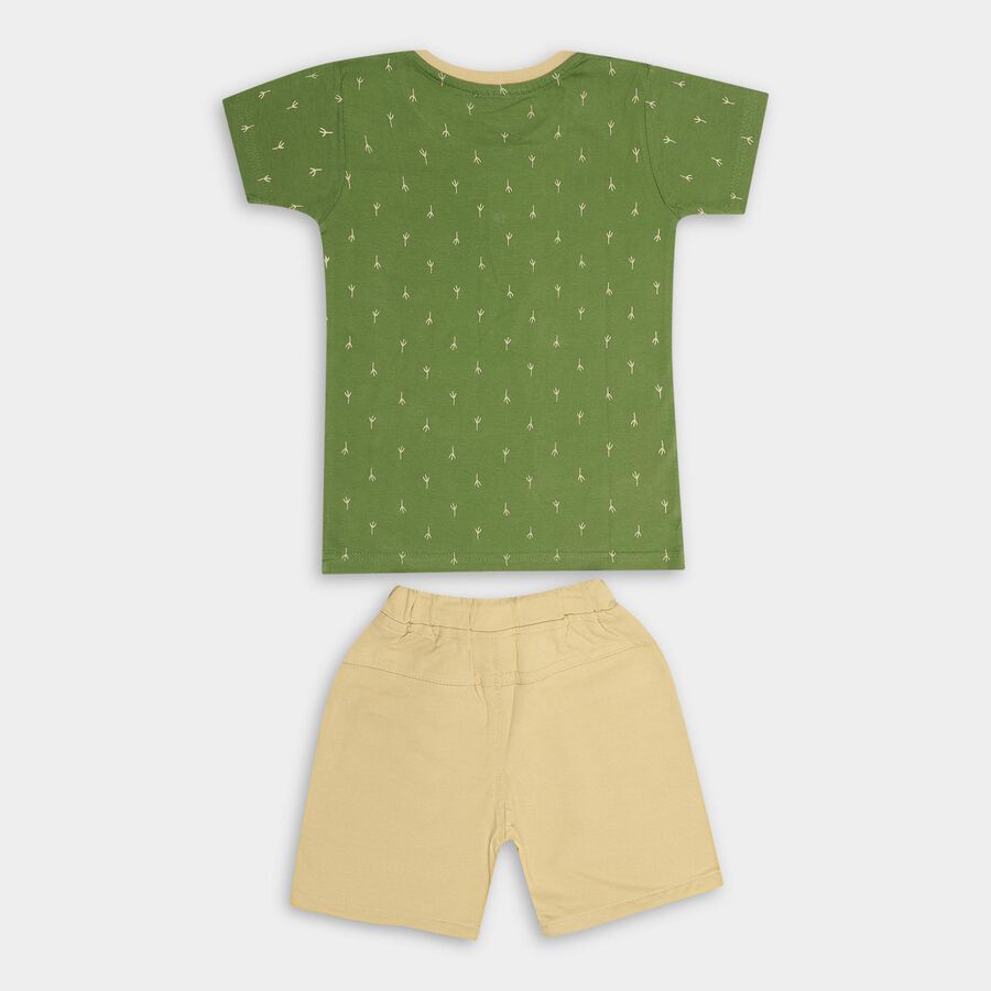 Boys' 100% Cotton Knit Baba Suit, ओलिव, large image number null