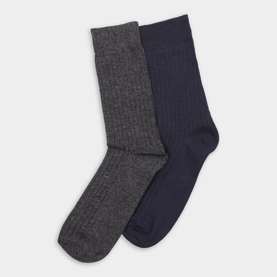 Men's Socks (Pack of 2), Navy Blue, large