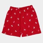 Girls' Fuchsia Butterfly Print Elastic Waist Shorts, रानी (फ्यूशिया), small