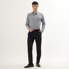 Men's 100% Cotton Cut Away Collar Formal Shirt, Navy Blue, small image number null