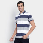 Stripes Polo Shirt, Navy Blue, small image number null