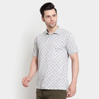 Printed Polo Shirt, Melange Mid Grey, small image number null