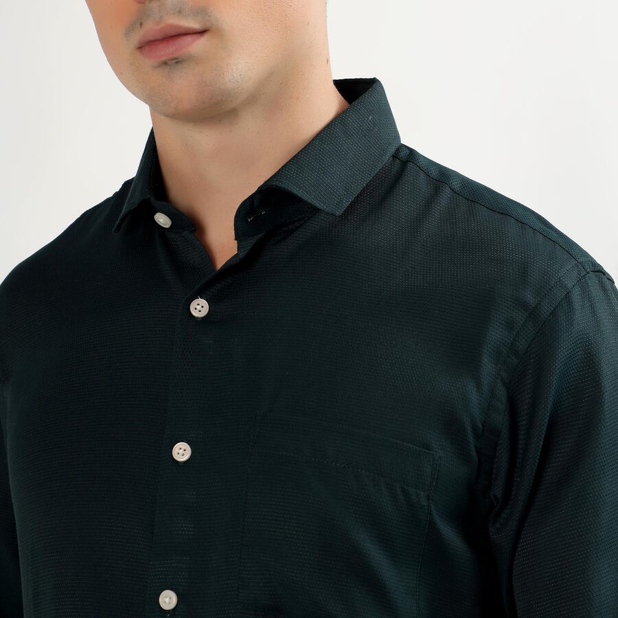 Men's Dark Forest Green Classic Formal Shirt, गहरा हरा, large