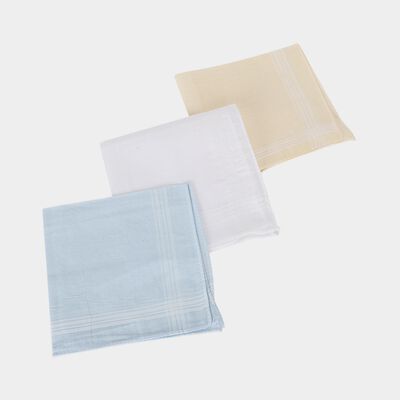 Boys Multicolour Solid Pack of 3 Handkerchief