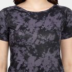 Ladies' Round Neck T-Shirt, गहरा ग्रे, small image number null