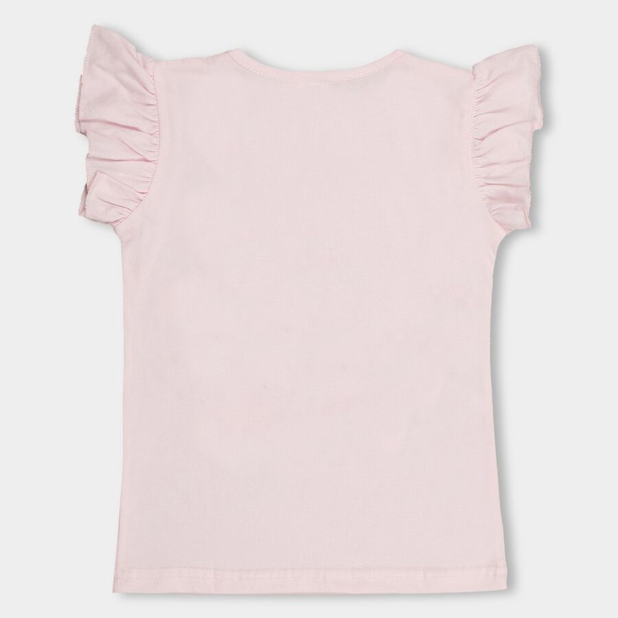 Girls' 100% Cotton T-Shirt, Light Pink, large