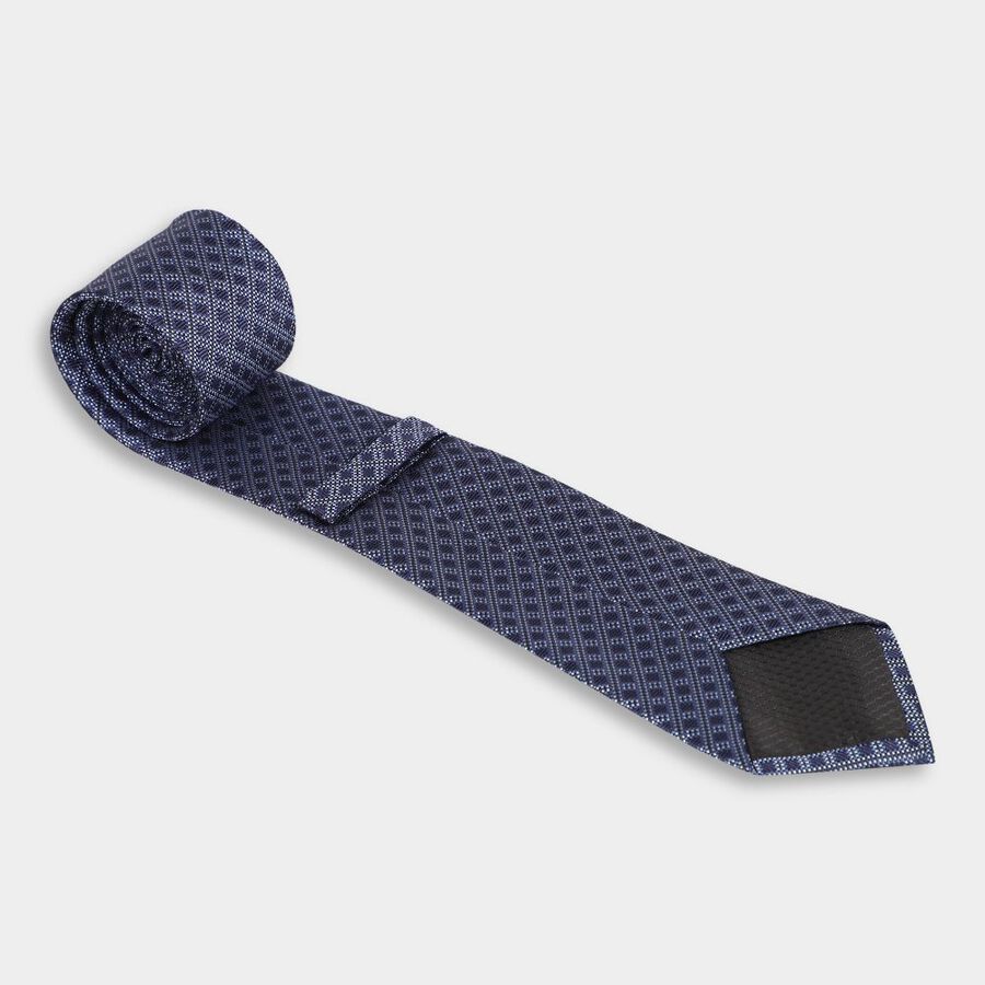 Men's Tie, नेवी ब्लू, large