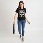 Ladies' 100% Cotton Round Neck T-Shirt, Black, small image number null