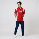 Men's Red Polo Neck Polo T-Shirt, Red, small