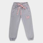 Girls' Light Grey Jogger Pull Ups Jeans, Light Grey, small image number null
