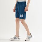 Men's Deep Teal Regular Fit Placement Printed Bermuda Shorts, Teal Blue, small image number null
