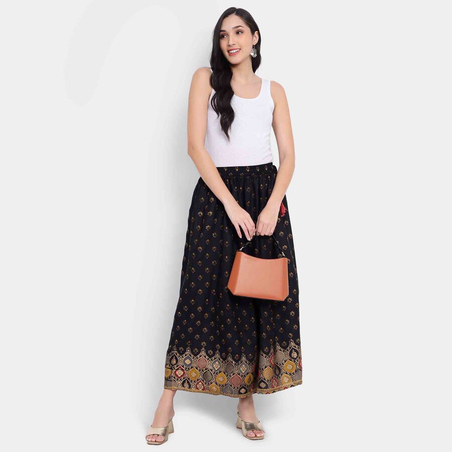 Straight Lehenga Skirt, Black, large image number null
