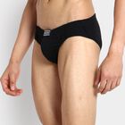 Men's 100% Cotton Briefs, काला, small