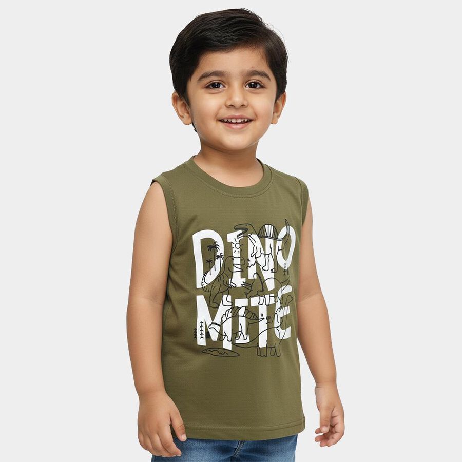 Boys' T-Shirt, Olive, large
