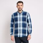 Men's 100% Cotton Casual Shirt, Navy Blue, small image number null