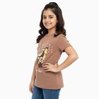 Girls' T-Shirt, भूरा, small image number null