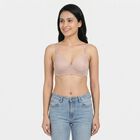 Women's Brown V Neck T-Shirt Bra, Brown, small