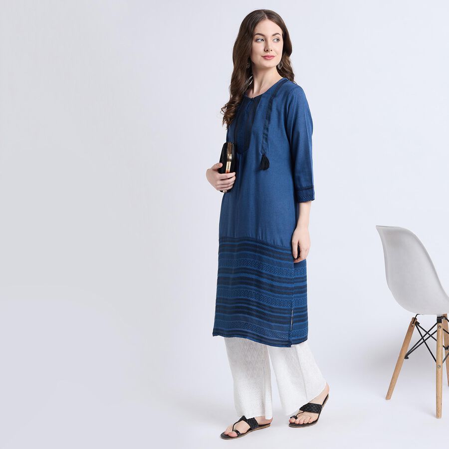 Ladies' 100% Cotton Palazzos , Off White, large image number null