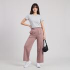 Women's Pink Wide Leg Track Pants, Light Pink, small