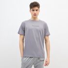 Men's Dark Grey Crew Neck Athleisure Drifit T-Shirt, गहरा ग्रे, small