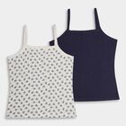 Girls' 100% Cotton Vest , Navy Blue, small image number null