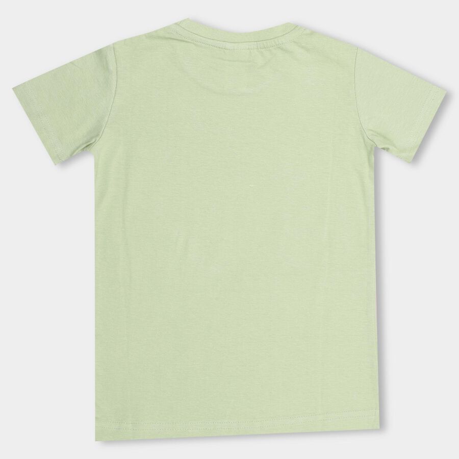 Boys' 100% Cotton Half Sleeves T-Shirt, Light Green, large image number null