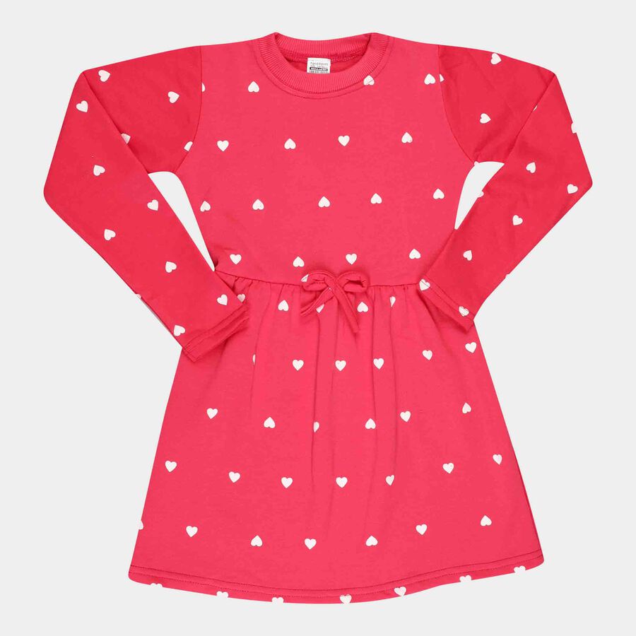 Printed Frock, Pink, large image number null