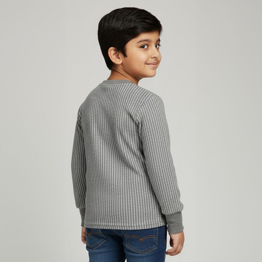 Boys' Thermal Upper, मिश्रित मध्यम ग्रे, large image number null