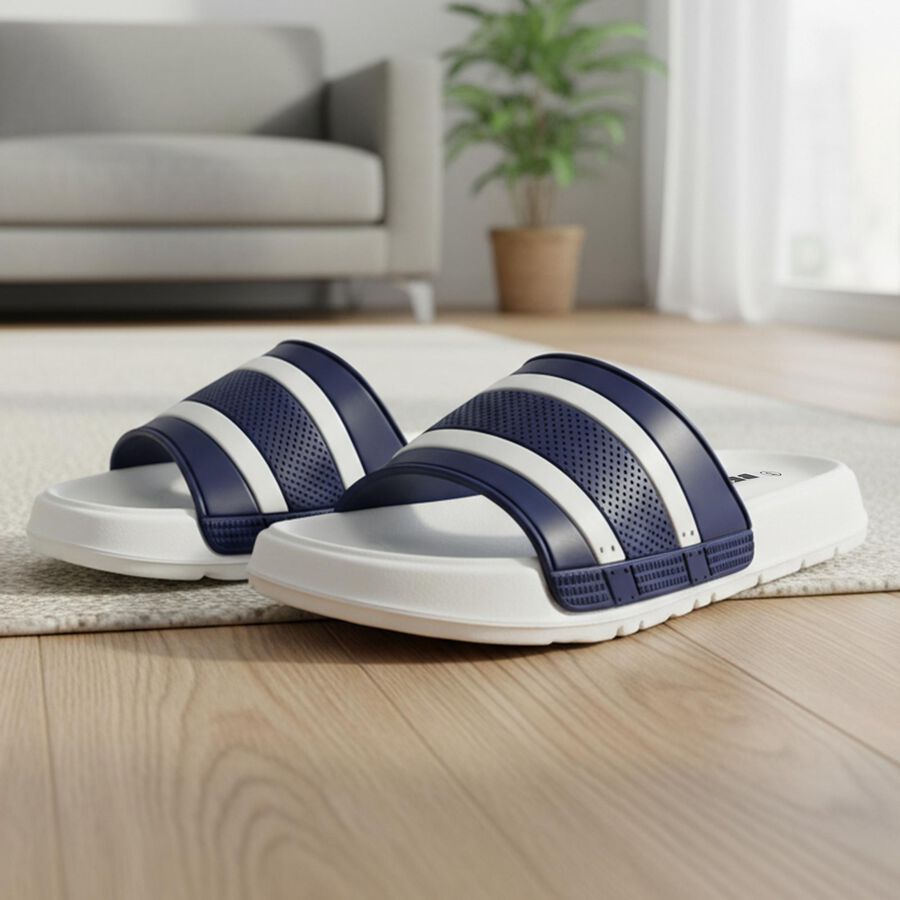 Boys' Slipper, Navy Blue, large image number null