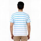 Men's Light Blue Cotton Round Neck Casual T-Shirt, Light Blue, small