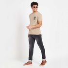 Round Neck T-Shirt, Beige, small image number null