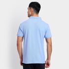Men's Collared Half Sleeves T-Shirt , हल्का नीला, small