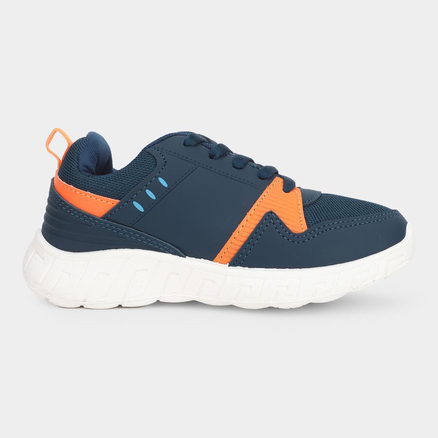 Boys' Lace Up Shoes, Blue, large image number null