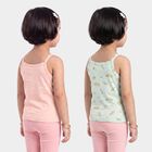 Girls' Mint Green Cotton Round Neck Quilted Vest, Light Green, small