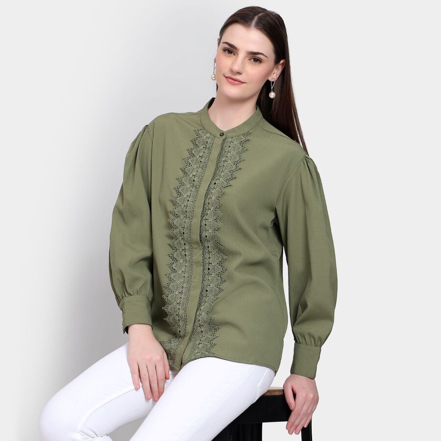 Ladies' Shirt, Dark Green, large image number null
