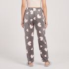 Women's Grey Straight Fit Heart Lounge Pyjama, Light Grey, small