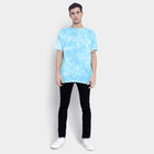 Cotton Round Neck T-Shirt, Sky Blue, small image number null