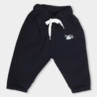 Infants' Navy Blue Elastic Waist Embroidered Trousers, नेवी ब्लू, small image number null
