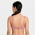 Women's Pink Cotton Blend Regular Bralette Bra, Light Pink, small