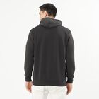 Men's Dark Charcoal Grey Hooded Neck Casual Sweatshirt, Dark Grey, small image number null