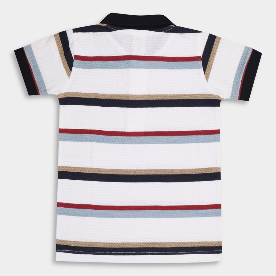 Boys' 100% Cotton Half Sleeves T-Shirt , सफ़ेद, large image number null