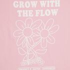 Girls' Light Pink Crew Neck Short Sleeve T-Shirt, हल्का गुलाबी, small image number null