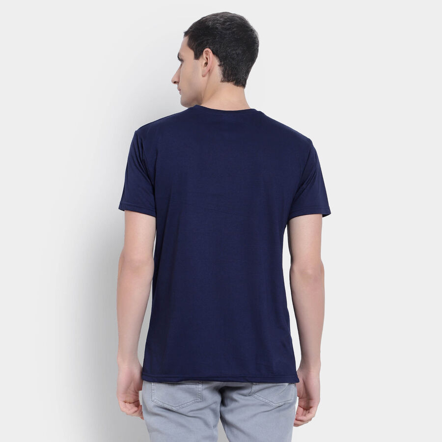 Round Neck T- Shirt, नेवी ब्लू, large image number null