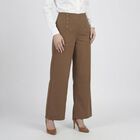Women's Beige Tailored Fit Formal Trousers, Beige, small
