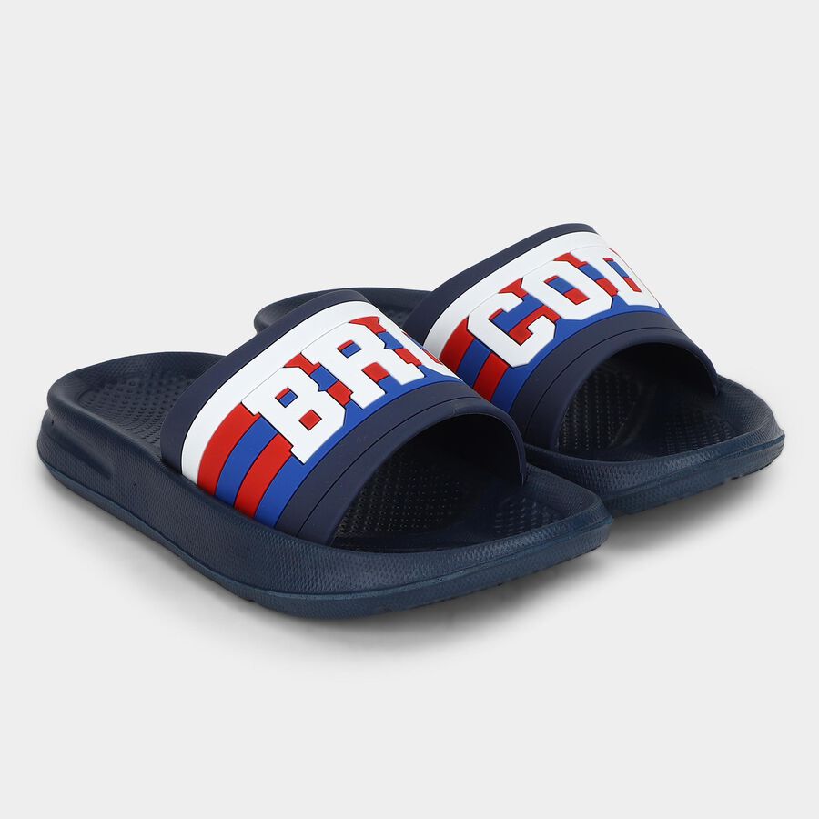 Boys' Slipper, Grey, large