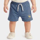 Infants' Blue Regular Fit Printed Half Pant, रॉयल ब्लू, small