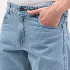 Men's Light Blue Straight Fit Classic Jeans, Light Blue, small