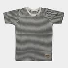Boys Black Cotton Blend Round Neck Casual Graphic T-Shirt, Black, small